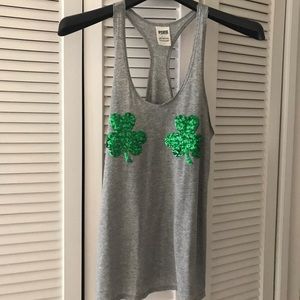 St Patrick’s Day Sequin Shamrock Tank